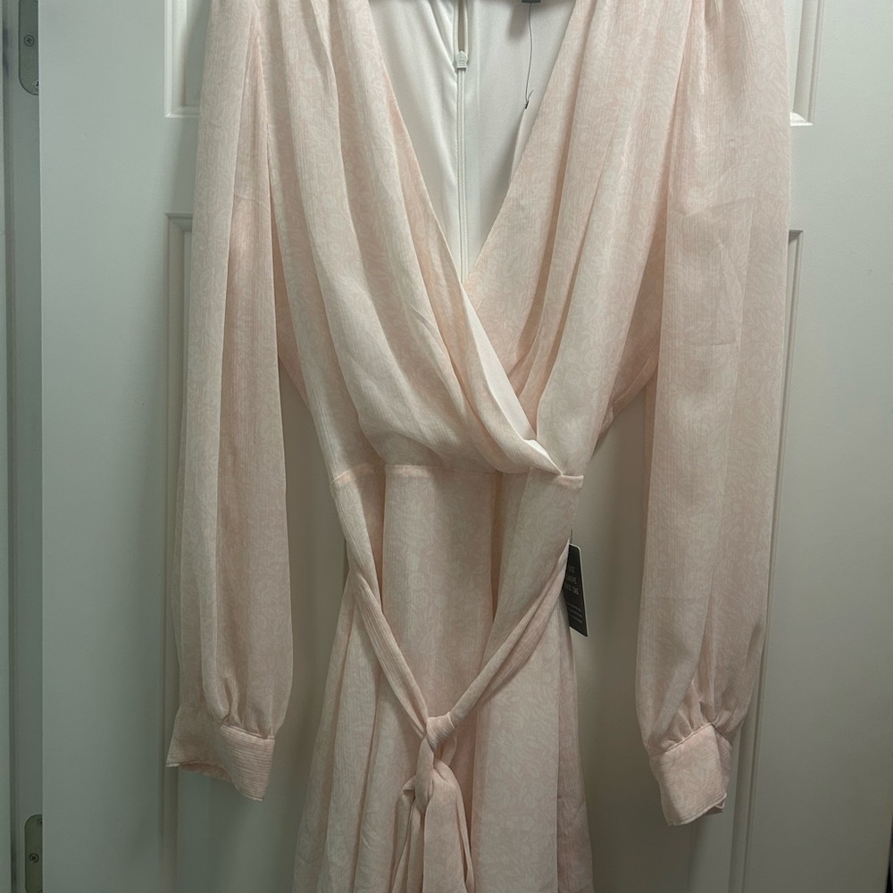 Elegant Pink Wrap Romper - Shorts